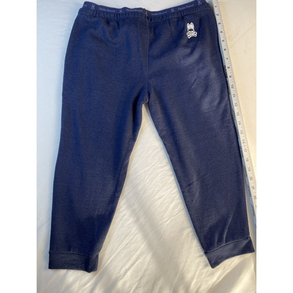 Psycho Bunny Dark Blue Drawstring Joggers Short Sweatpants Capri Length Size S